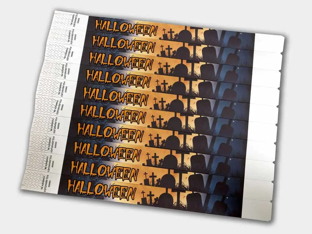 Tyvek Polsbandjes Halloween