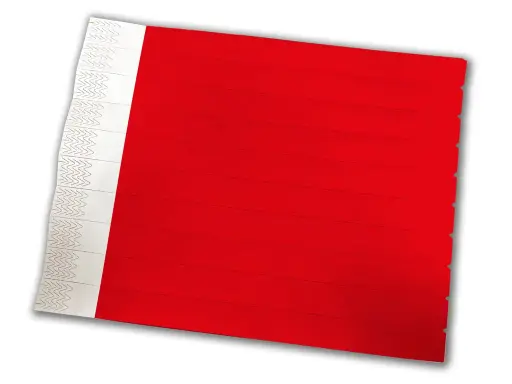 Gekleurde Polsbandjes Onbedrukt | Op Vel | 2000 per doos (Rood)