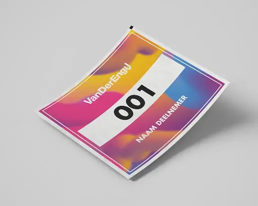 [21000] Startnummers 160x180 mm | Eigen Ontwerp